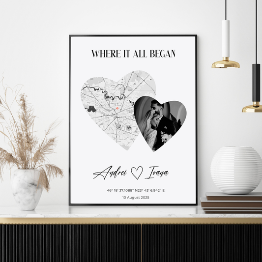 Tablou Personalizat Harta Iubirii