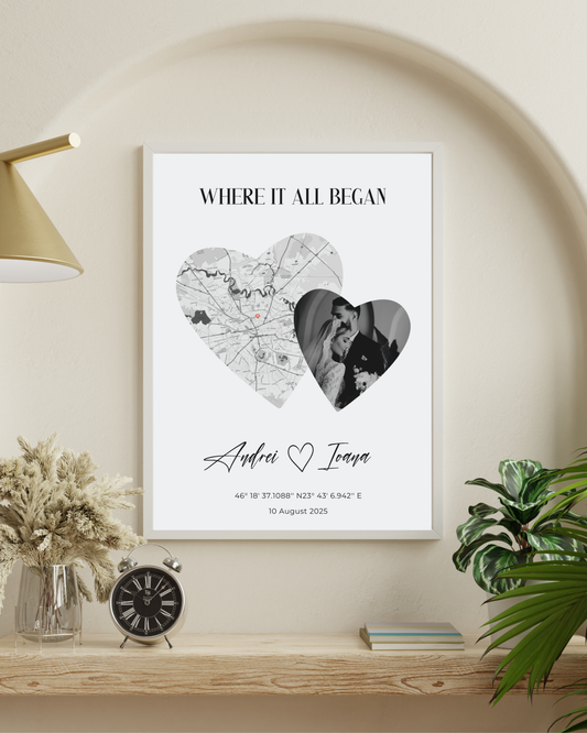 Tablou Personalizat Harta Iubirii